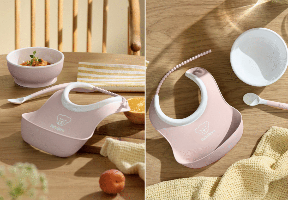 이유식 필수 아이템: BABYBJORN 유아용 베이비뵨 턱받이