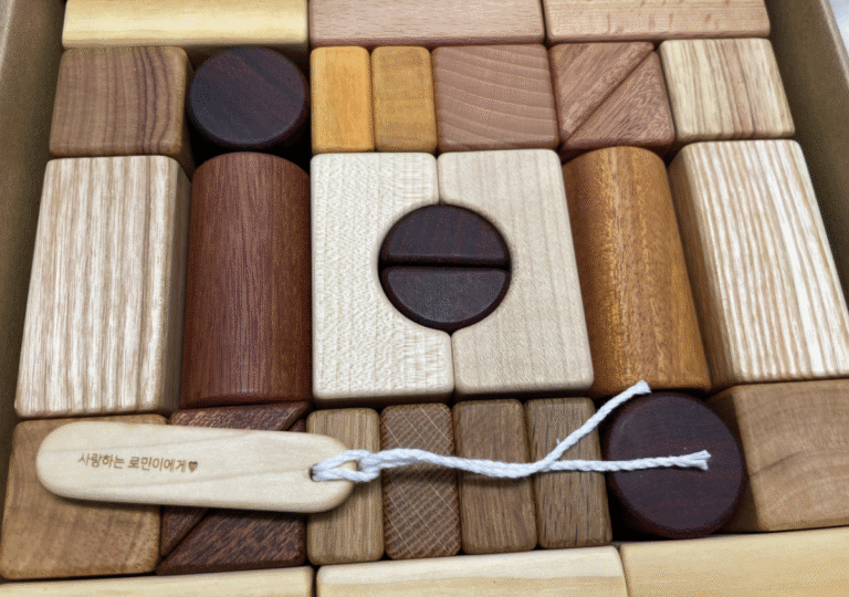 숲소리 아기 원목 장난감 블록 후기와 활용법 - 내돈내산