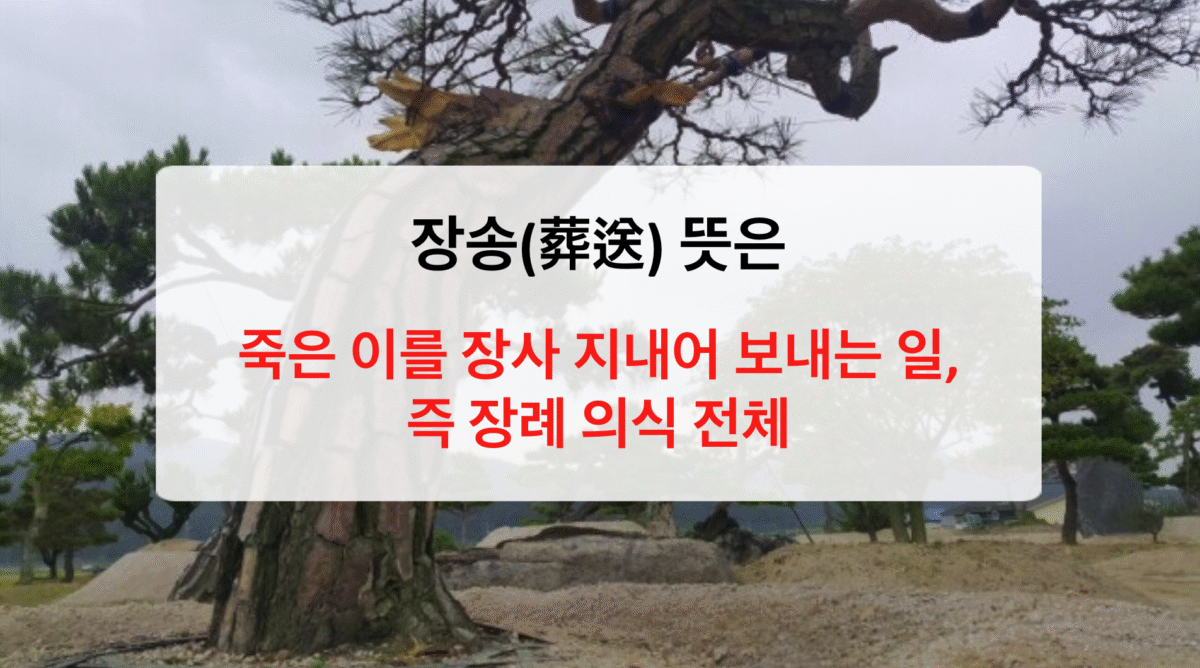 장송(葬送)뜻 – 죽음을 보내는 의식과 문화 속 의미